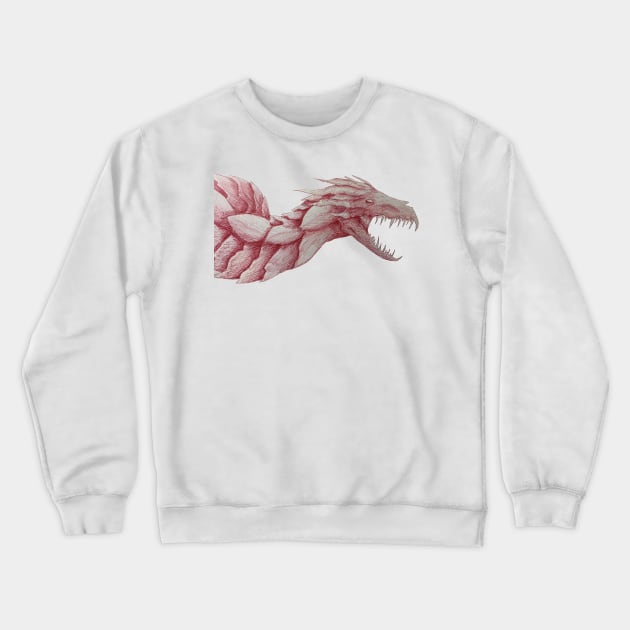 Red dragon Crewneck Sweatshirt by Fallcrown